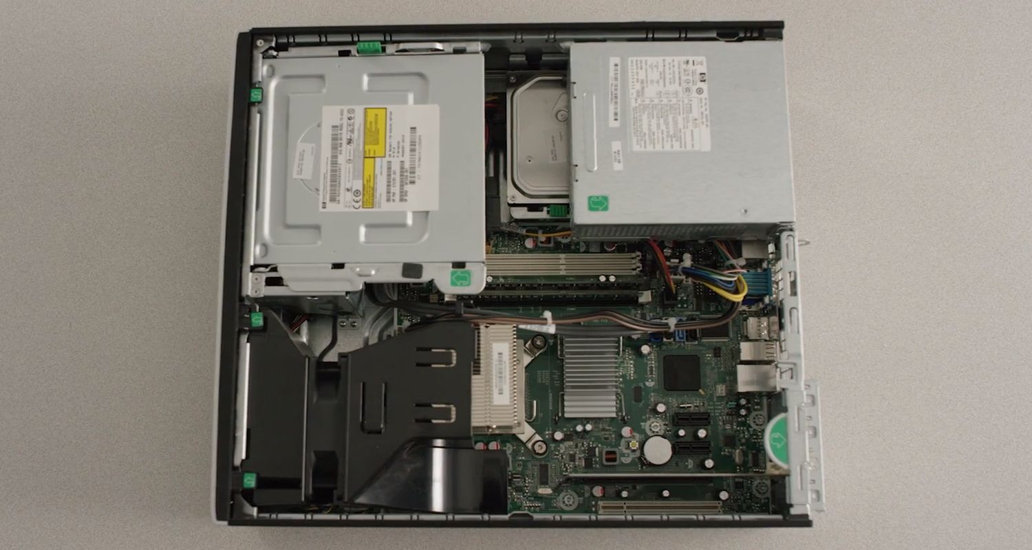 Interior of a desktop PC with case removed