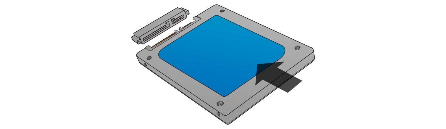 Ne forcez pas sur le connecteur lorsque vous installez votre SSD.