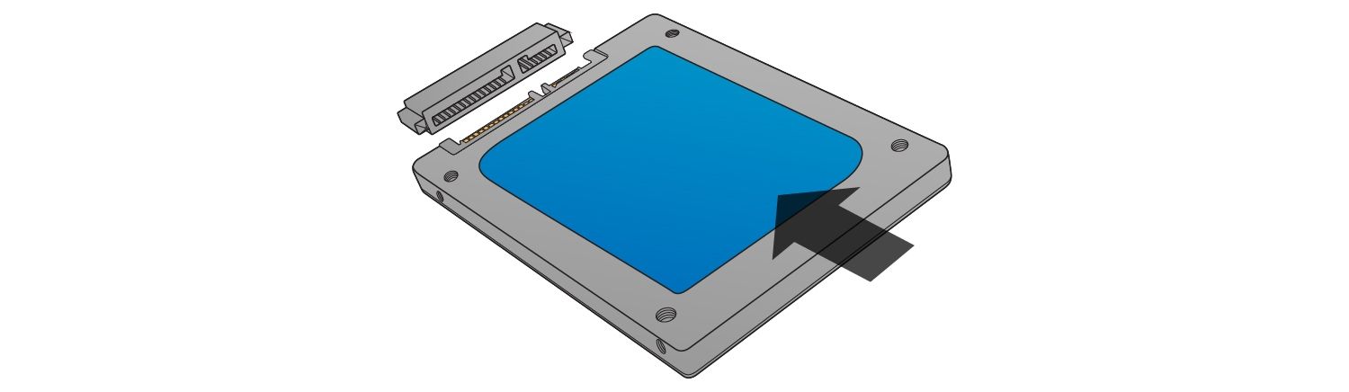 Ne forcez pas sur le connecteur lorsque vous installez votre SSD. 