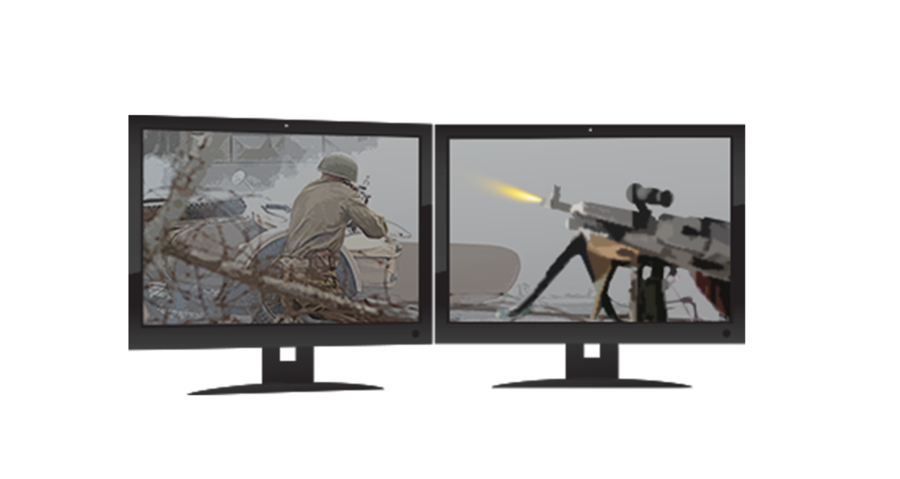 Deux écrans gaming