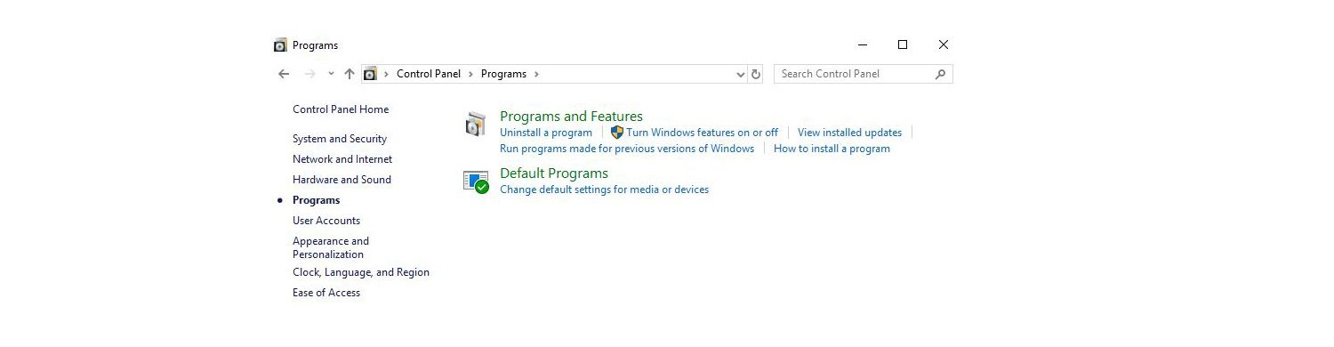 Désinstaller des programmes